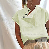 Женская блузка хлопок льняной размер: 42-44, 46-48, 50-52, 54-56, фото 3