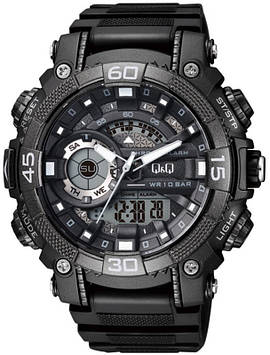 Водонепроникний годинник чоловічий наручний армійський 10 АТМ Q&Q Оригінал