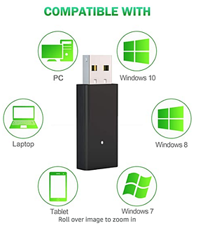 Бездротовий адаптер ресівер геймпада для Xbox ONE Ібокс Ван для Windows 10 PC ПК