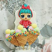 Украшения сахарные декор для детей для торта набор Кукла LOL Surprise