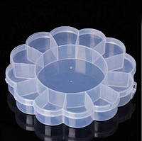 Контейнер для зберігання бісеру та дрібниць форма квіточка. 15,5х2,0см