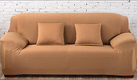 Чехлы на 2-х местные диваны, чехол на диван малютку двухместные HomyTex Бифлекс Разные цвета Песочный