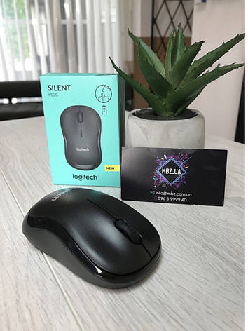 Мишка бездротова Logitech M220 SILENT чорна, фото 2