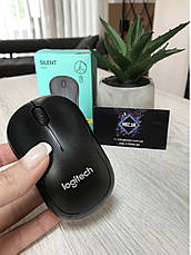 Мишка бездротова Logitech M220 SILENT чорна, фото 2