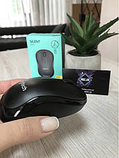 Мишка бездротова Logitech M220 SILENT чорна, фото 3