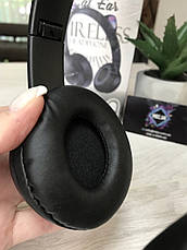 Bluetooth навушники MZ-023 з котячими вушками та LED підсвічуванням Чорні, фото 6