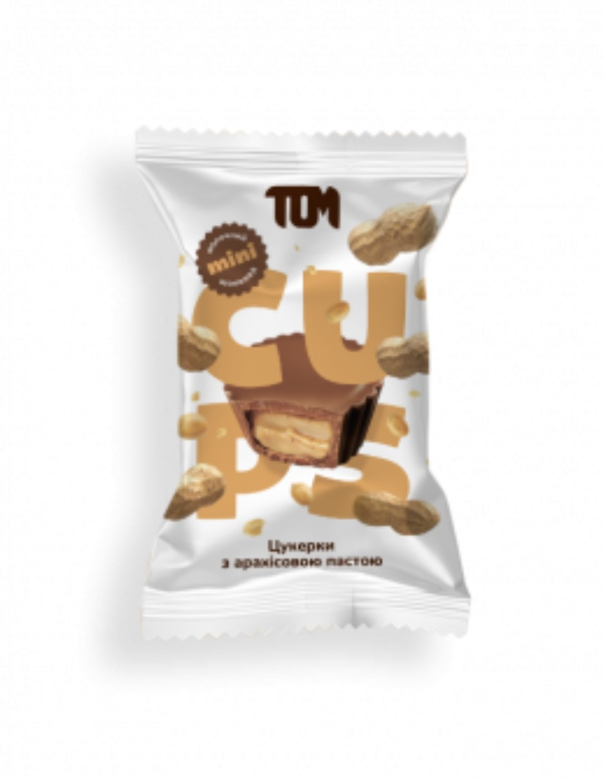 Цукерка ТОМ з арахісовою пастою в молочному шоколаді 9 г
