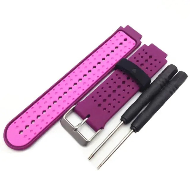 Ремінець для Garmin Forerunner 220/ 230/ 235/ 630/ 735 XT (фіолетово-рожевий), фото 1