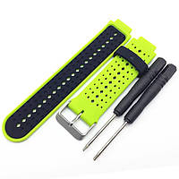 Ремінець для Garmin Forerunner 220/ 230/ 235/ 630/ 735 XT (салатово-чорний)