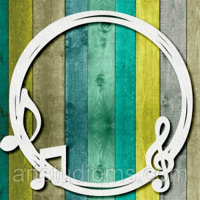 Чипборд "рамка мелодія"