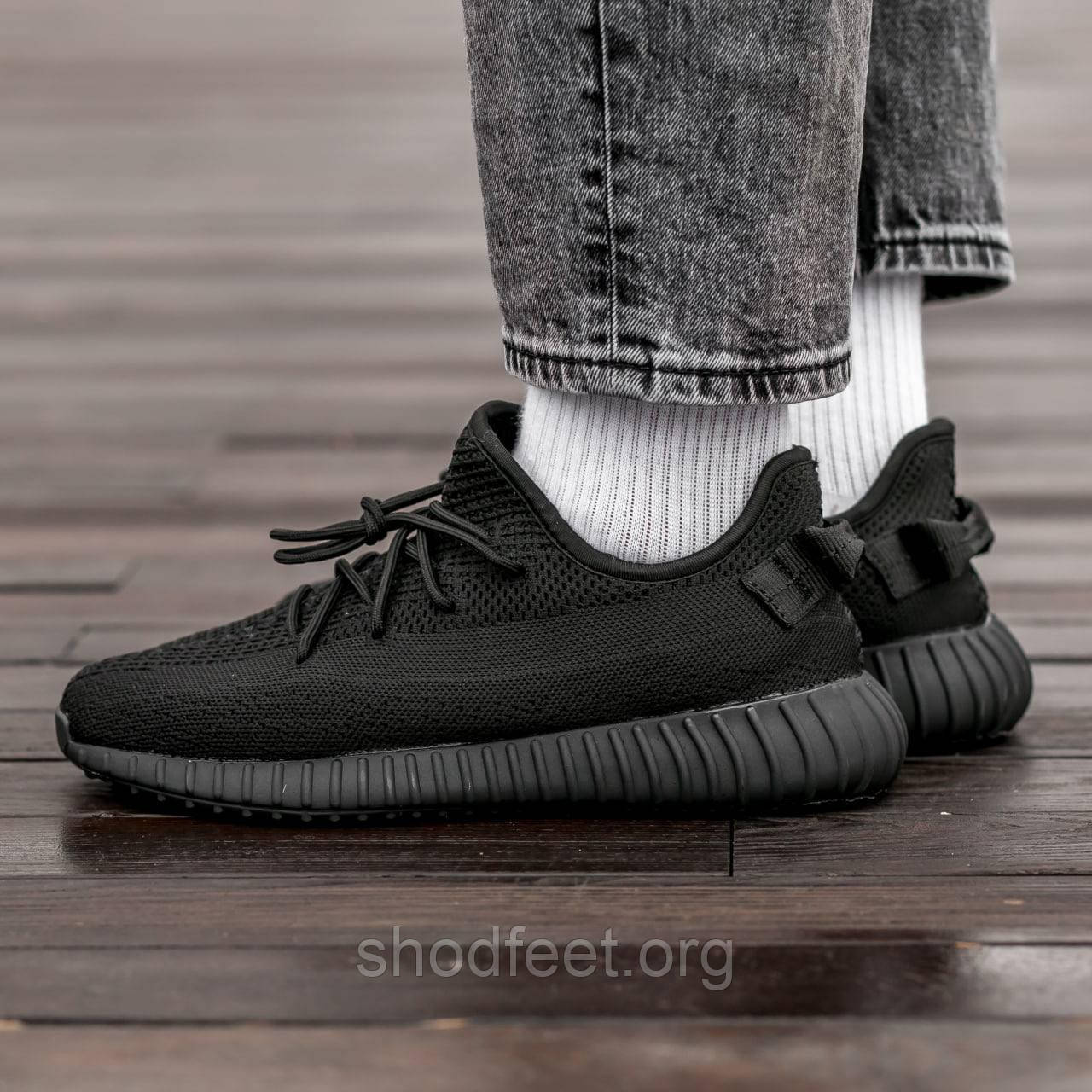 Чоловічі кросівки Adidas YEEZY BOOST 350 V2 Black Non Reflective, фото 1