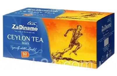 Чай чорний цейлонський ZaDinamo 25 пакет x 2 г