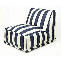Крісло-мішок вуличне непромокальне 78*98*90 см синьо-білий.
