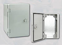 Пластиковый влагозащищенный бокс с монтажной панелью IP65 210х280х130мм непрозрачная дверца