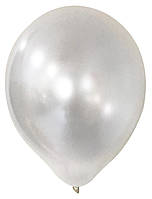 Латексный воздушный шар без рисунка Balonevi металлик 10" белый