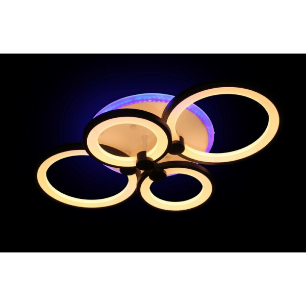 Люстри світлодіодні під натяжну стелю led з пультом linisoln 1811/4 BK led dimmer