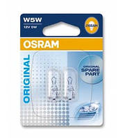 Указательные лампа накаливания OSRAM 2825-02B W5W 12V W2.1X9.5D 10X2 Blister