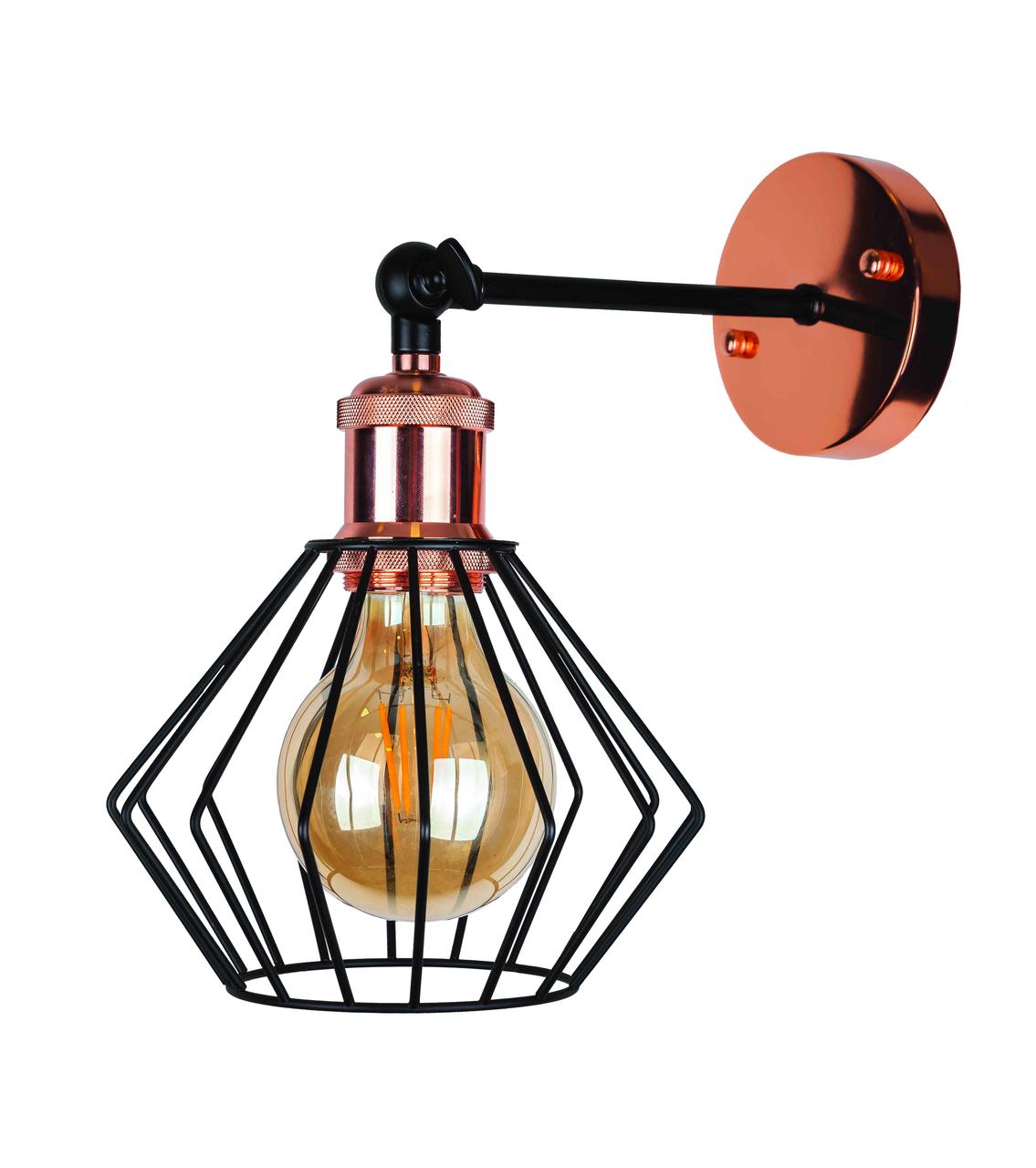 Бра в стилі лофт levistella 907W020F-1 BK+GD