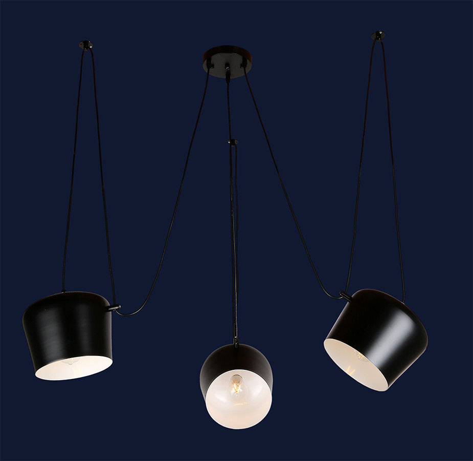 Світильники люстри та лампи сучасні в стилі loft levistella 761LZ03-3 BK