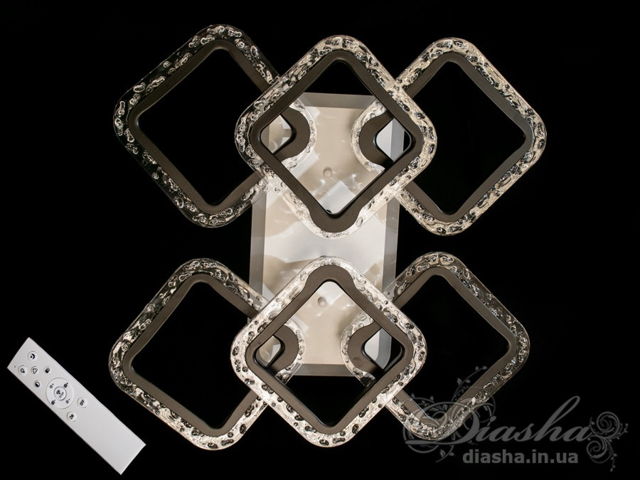 Люстра потолочна світлодіодна led з пультом diasha QX2517/4SC BK led 3color dimmer