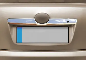 Накладка над номером (нерж) OmsaLine - Італійська нержавійка для Toyota Camry 2007-2011 рр.