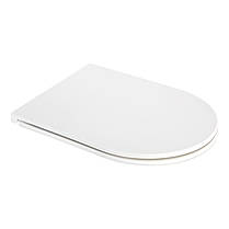 Унітаз підвісний Qtap Robin безободковый з сидінням Slim Soft-close QT1333046ENRW, фото 3