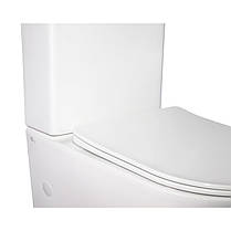 Унітаз-компакт Qtap Stork безободковый з сидінням Soft-close QT15222178W, фото 3