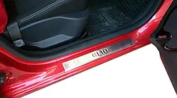 Накладки на пороги OmsaLine (4 шт, нерж.) для Renault Clio IV 2012-2019 рр