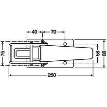 Замок двері причепа, A8684 (Universal Components)