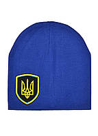 Шапка з символікою України синя 55/64см