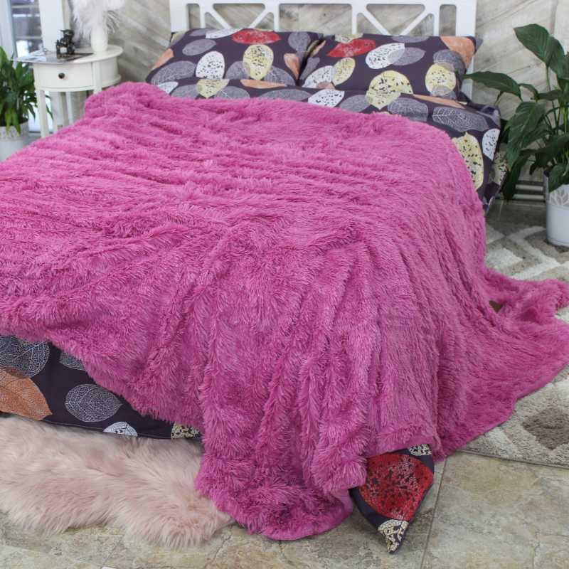 Купить Евро-макси покрывало-плед "травка" (240*220) - розовое, цена 823 ...