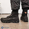 Чоловічі чорні берци, з прошитою підошвою з натурольної шкіри, фото 6