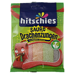 Желейки язики дракона (зелені) Хітсчіес Hitschies drachenzungen 125g 20шт/ящ (Код: 00-00010389)