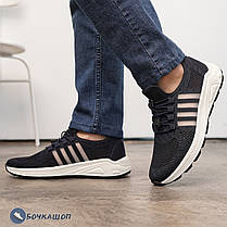 Літні кросівки у сітку, синього кольору на кожен день, фото 3