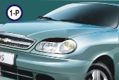 Вії на фари Daewoo Lanos тип1