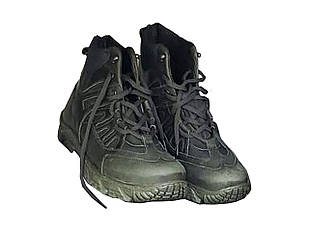 Напівберці демісезонні кольору зелений коричневий із шкіри з тканинними вставками Різнобарвні, розміри 40-46