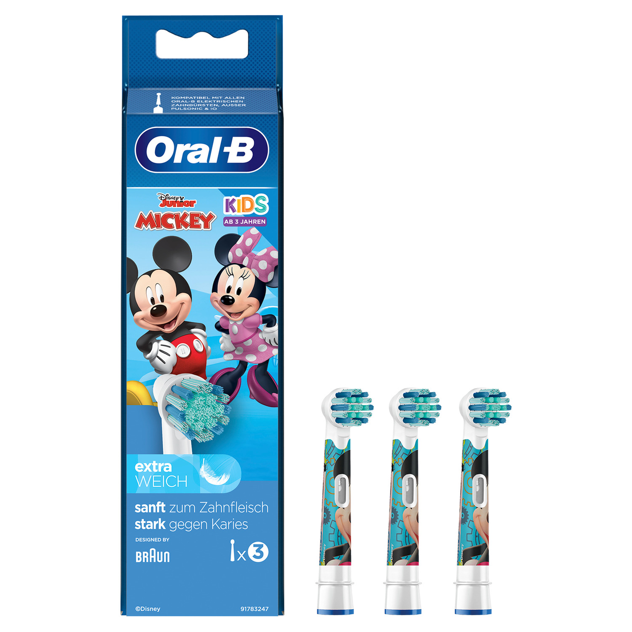 Насадки для зубних щіток Oral-B Extra WEICH Mickey (Мікі), фото 1