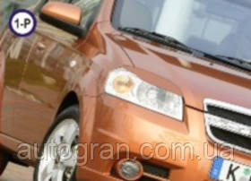 Реснички на фары Chevrolet Aveo 2005- тип1