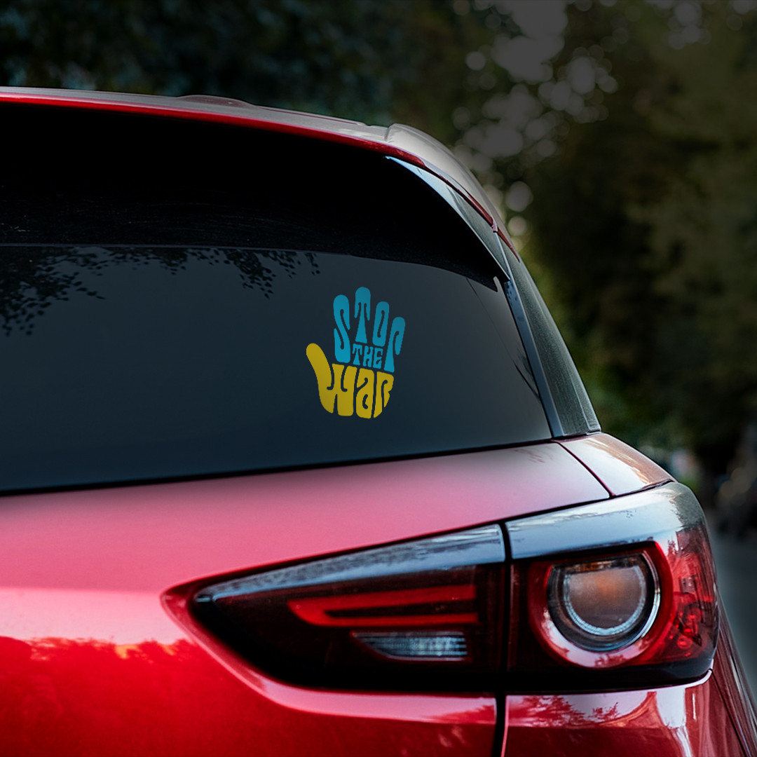Наклейка на авто  Stop War 9*12см + монтажна плівка