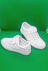 Білі дитячі кросівки для дівчинки, білі макасини для дівчаток, дитячі кеди на липучці дівчинці, фото 7