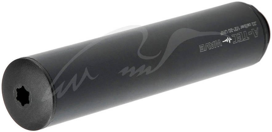 Саундмодератор A-TEC Wave. Кал. -.22 LR (підходить під кал. 22 WMR; 17 HMR; 22 Hornet). Резьба - 1/2"-20 UNF (, фото 1