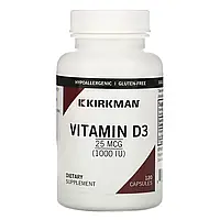 Витамин Д3, Vitamin D3, Kirkman Labs, 1000 МЕ, 120 капсул