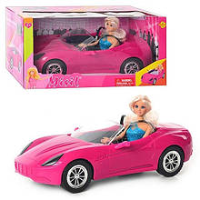 Машина кабріолет із лялькою типу Барбі