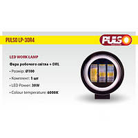 Фара рабочего света + DRL WLP - 30R4 FLOOD 3Ledx10W (4 INCH)10-30V/30W/6000K