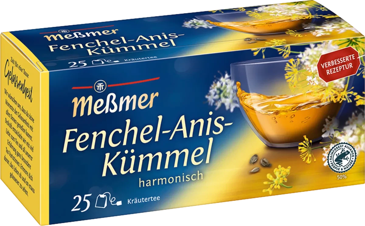 Трав'яний чай Meßmer Kräuter-Tee Fenchel, Anis und Kümmel, (25 x 2 г), 50 г
