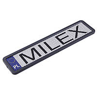 Рамка номера+сітка (1шт) нержавіюча сталь чорна матова "Milex" RT-25352 (30шт/ящ)