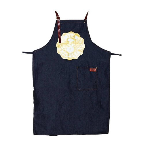Фартух для майстра з черепом джинсу YRE синій, фото 1