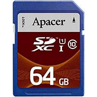 Картка пам'яті Apacer 64 GB SDXC UHS-I Class10 RP (AP64GSDXC10U1-R)