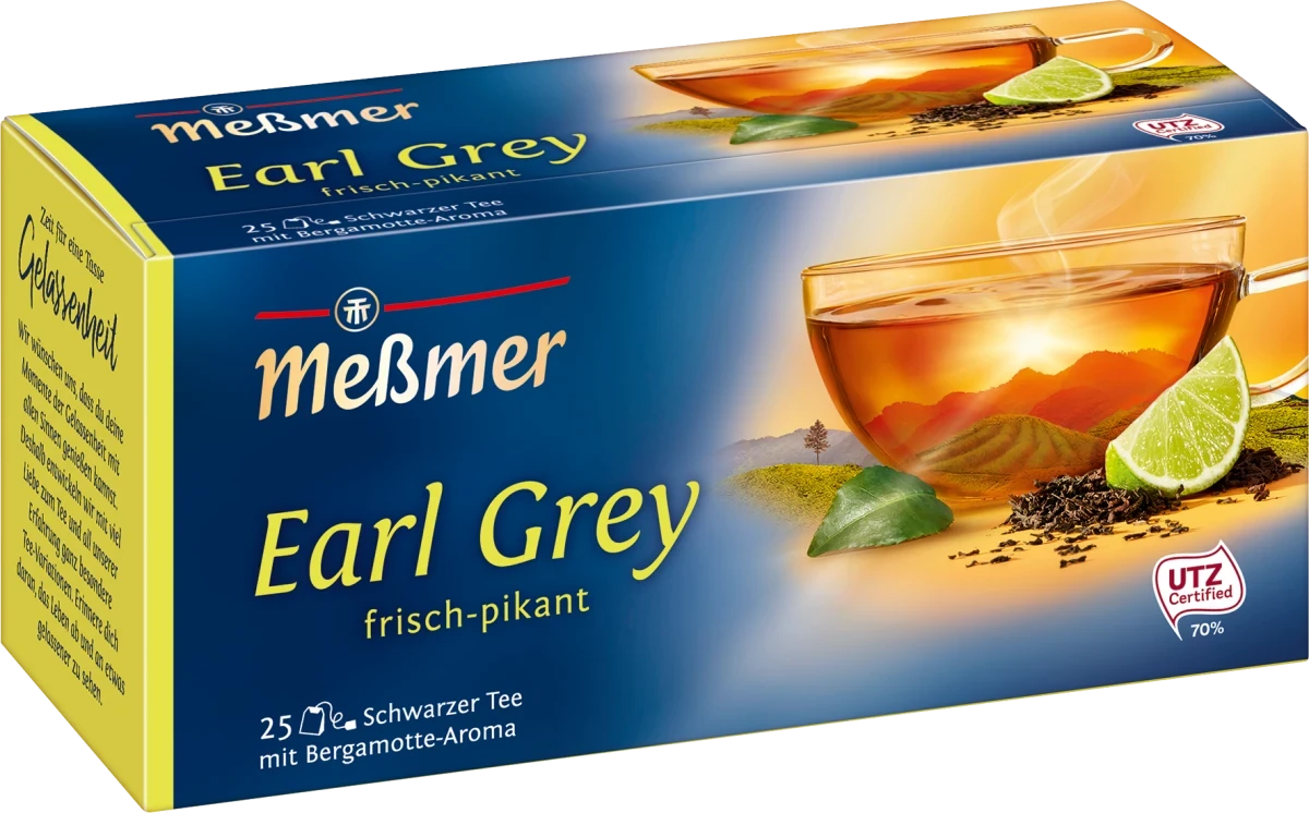 Чорний чай Meßmer Earl Grey, (25 x 1.75 г), 43,75 г