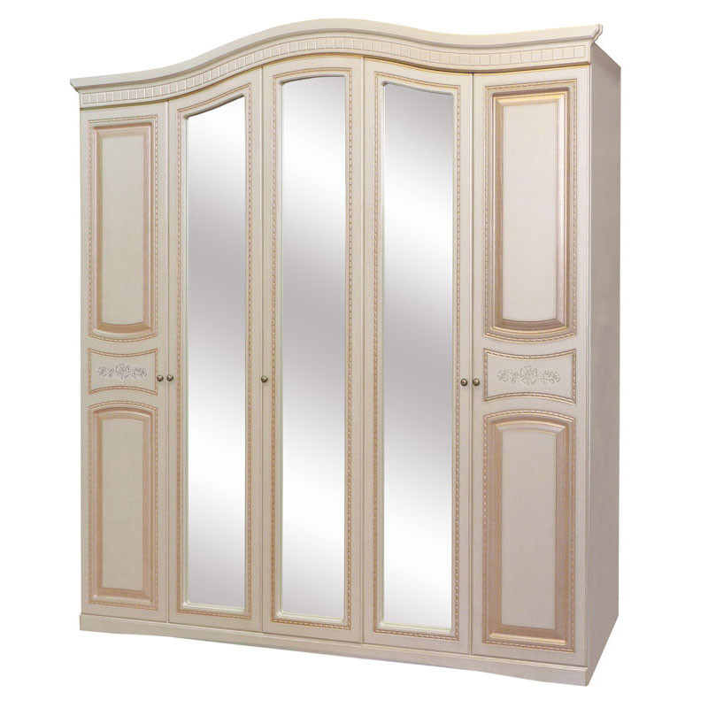 Шафа (шкаф) 5Д з ДСП/МДФ в спальню Ніколь (патина) Світ Меблів, фото 1